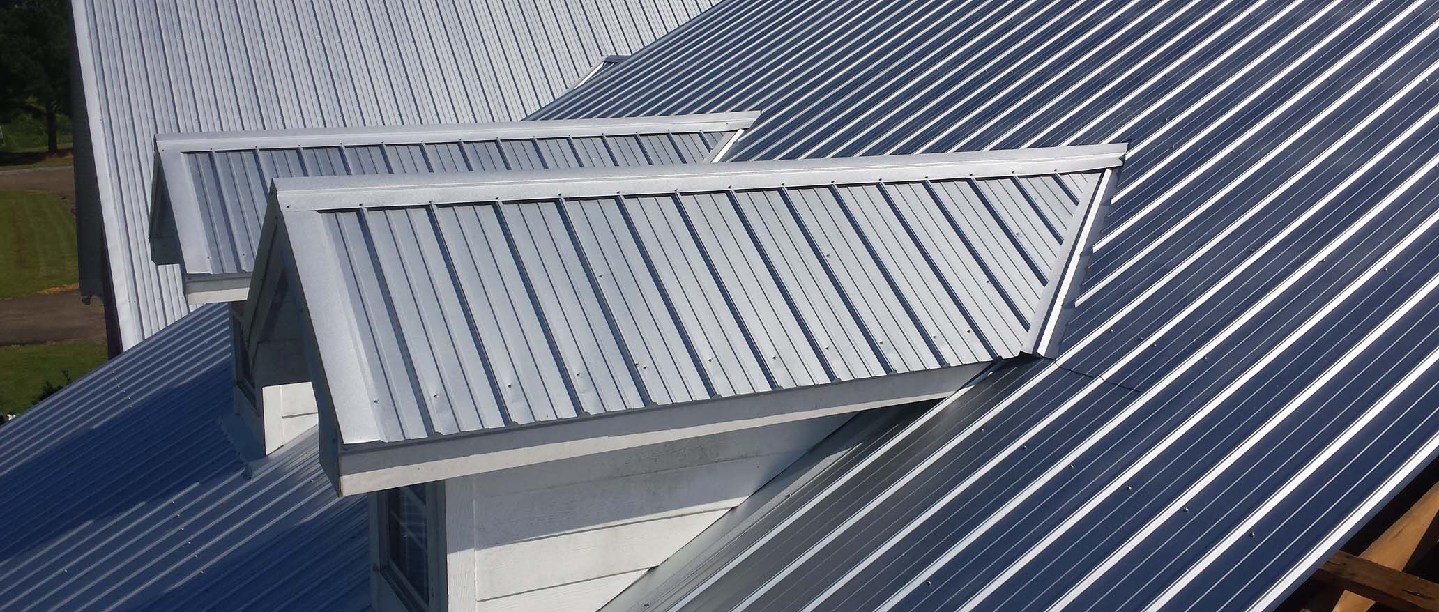 Repaired residential roof