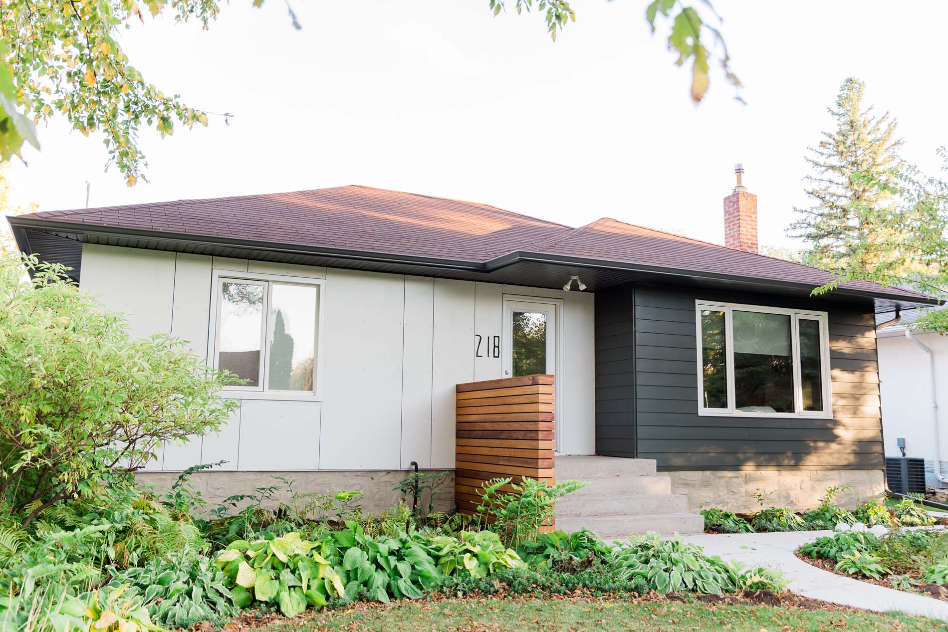 Winnipeg home with board-and-batten siding